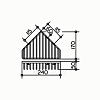Keuco Мыльница решетка угловая 240x170, подвесной монтаж, цвет: хром