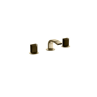 Fantini Venezia In Смеситель для биде, 3 отв.,  излив 135 мм, цвет: Matt British Gold PVD