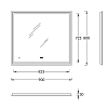 Kerama Marazzi Tecno Зеркало 90х80см., c LED подсветкой, с функцией антизапотевание
