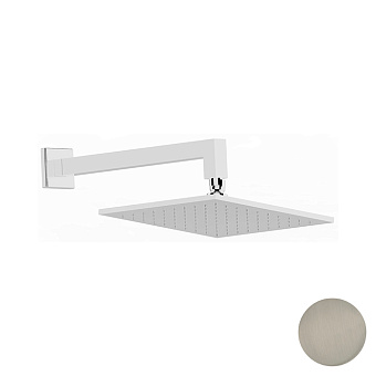 Cisal Shower Верхний душ 25x25см., с настенным держателем L34см., цвет: Nichel Spazzolato
