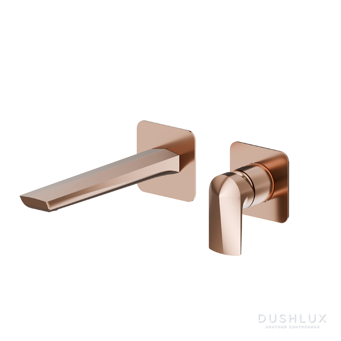 Фото Newform Delta Zero Смеситель для раковины, встраиваемый, цвет: PVD copper bronze
