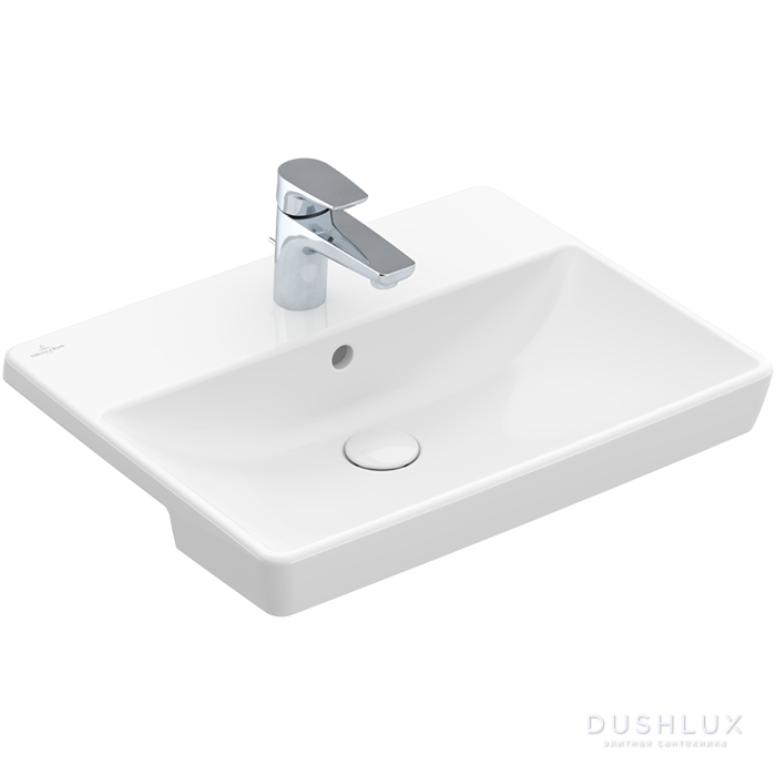 Фото Villeroy&Boch Avento Раковина 55х44 см, 1 отв., с переливом, цвет: белый