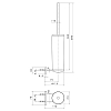 Newform Accessori tondi Ершик для туалета, подвесной, белая керамика, цвет: PVD brushed stainless steel