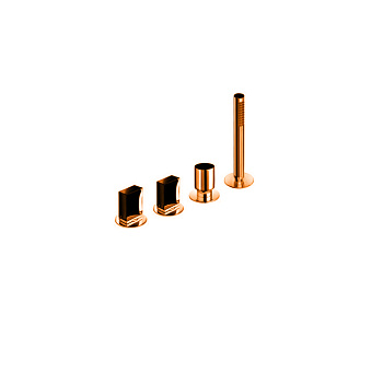 Fantini Venezia In Смеситель для ванны, набортный, 4 отв., без излива, цвет: Matt Copper PVD