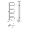 Neoinox Eco Полотенцесушитель 120x45см, водяной для ГВС, цвет: белый матовый