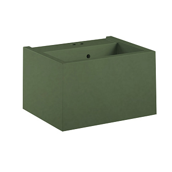 Kerasan Kanaal Раковина 60x46.5см., подвесная, 2 отв., цвет: Matt green