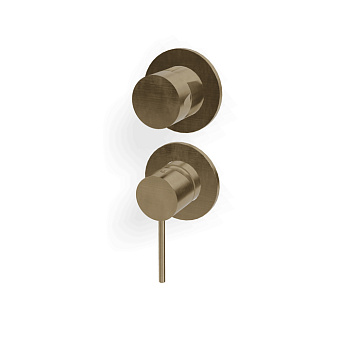 Treemme 40mm Смеситель для душа, встраиваемый, на 2 потребителя, цвет: Yellow Gold PVD