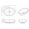 Knief Oval Shape Раковина 55x37x13см., накладная, без отв., из полимерного материала, цвет: Aquamarin Blue # 100