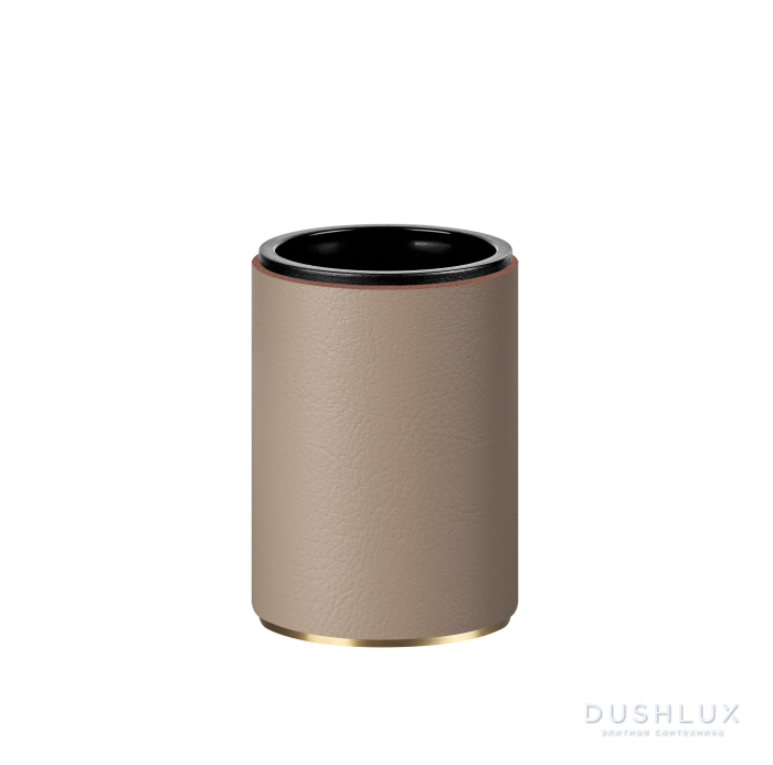 ADJ Стакан для зубных щеток, D7xH10 см., цвет:gold/капучино