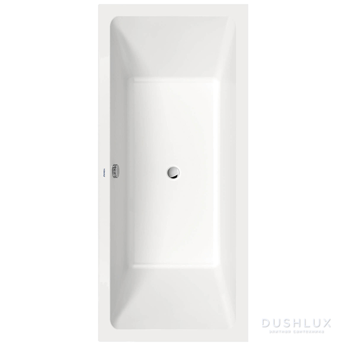 Фото Duravit D.1 Ванна прямоугольная, встроенная, с двумя наклонами спинки, акрил, цвет: белый
