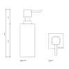 Decor Walther Cube DW 395 Дозатор для мыла, настольный, цвет: золото