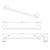 Decor Walther Stone HTE45 Полотенцедержатель 45см, подвесной, цвет: белый/сталь матовая