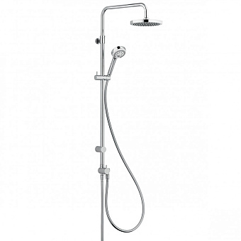 Kludi Logo Dual Shower System Душевая стойка, с верхним душем 20см., смесителем и ручным душем, цвет: хром