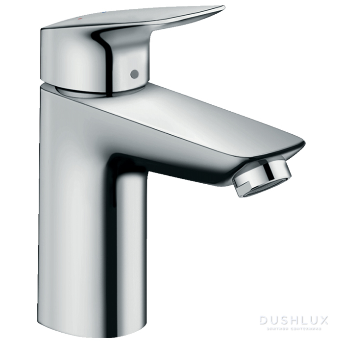 Фото Hansgrohe Logis Смеситель для раковины 100 на 1 отв. с донным клапаном, излив 108мм, h93мм, цвет: хром