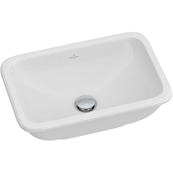 Villeroy&Boch Loop Friends Раковина 51х34 см, без отв., с переливом, с антигрязевым покрытием CeramicPlus, цвет: белый