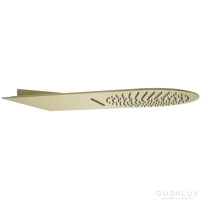 Фото Gessi Tremillimetri Душевая головка для настенного крепления 30x55см, цвет Brass Brushed PVD