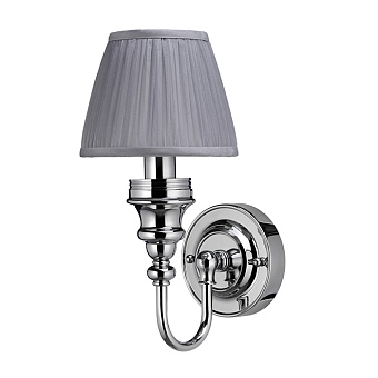 Burlington Savoy светильник с серебристым плиссированным абажуром, цвет: хром