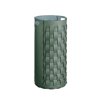 ADJ Круглая корзина для белья, D33x68 см, цвет: эвкалипт/небесный