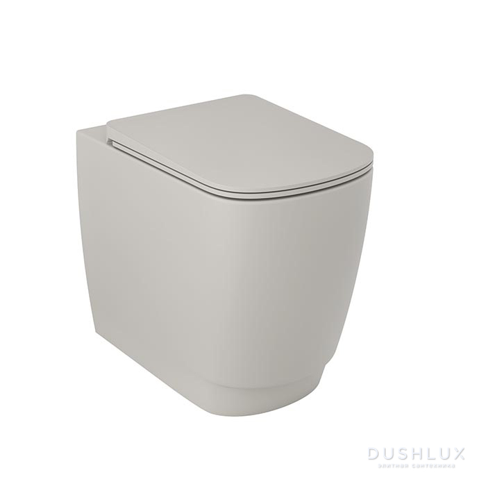 Фото Kludi Resa S Унитаз напольный 55x36см, безободковый, spiralflush, цвет: серо-бежевый матовый