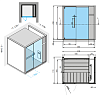 Effegibi One H Хаммам для ниши R.H. 214x171xh226см, отделка: на выбор