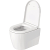 Duravit ME by Starck Комплект: унитаз подвесной Compact Rimless, 37x48см 253009 + сиденье с микролифтом: 002019, цвет: белый