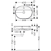Hansgrohe Xuniva U Раковина-чаша 60x45см., накладная, 1 отв., цвет: белый
