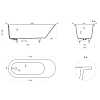 Salini Ornella KIT Встраиваемая ванна 170x80x60см, овальная, материал: S-Sense, цвет: глянцевый белый