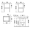 Duravit DuraSquare Консоль металлическая напольная с раковиной 50x47см, с полотенцедержателем, цвет: черный матовый