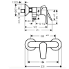 Hansgrohe Talis E Смеситель для душа, однорычажный, настенный, цвет: хром