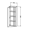 Duravit DuraStyle Шкаф 50х24х140 см, подвесной, правый, 1 дверь, 3 полки, цвет: белый матовый