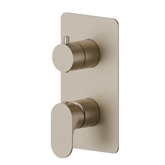 Newform Linfa II Смеситель для душа, встраиваемый, на 2 потока, цвет: gold satin