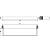 Gessi Inverso Accessories Полочка 60см., подвесная, цвет: Warm Bronze Br PVD