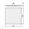 Almar Round Верхний душ 30.3x30.3см., потолочный, латунь, цвет: хром