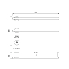 CEA Design EQUILIBRIO Полотенцесушитель 58см, электрический, 2 трубки, кнопка включения в комплекте, цвет: нержавеющая сталь