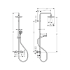 Hansgrohe Vernis Blend Душевая стойка с верхним душем 200 1jet с термостатом, для душа, EcoSmart, цвет: матовый черный