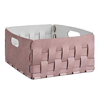 ADJ Корзинка Bottega, 35x35xH20 см, цвет: пепельная роза/устричный