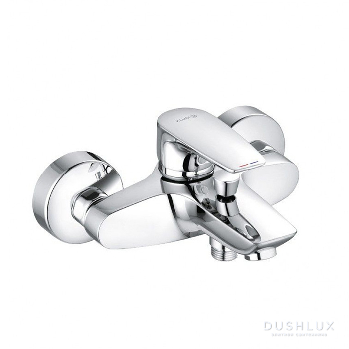 Фото Kludi Pure&Solid Смеситель для ванны/душа, настенный, цвет: хром