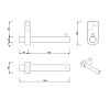 Decor Walther Century TPH1 Держатель туалетной бумаги, подвесной, цвет: хром