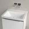 Villeroy&Boch Subway 3.0 Раковина 55х44х16.5см., без отв., подвесная, CeramicPlus, без перелива, цвет: белый камень