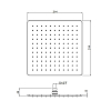 Carimali OttoMillimetri Верхний душ 30x30см., потолочный, инспектируемый, цвет: хром