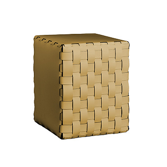 ADJ Пуф, 35x35xH40 см, цвет: горчичный/оливковый
