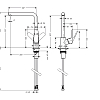 Hansgrohe Focus Смеситель для кухни, на 1 отв., поворотный излив 222мм, h217мм, 1jet, цвет: черный матовый