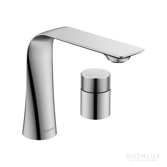 Фото Duravit D.1 Смеситель для раковины на 2 отв. ручка-цилиндр, цвет: хром