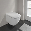 Villeroy&Boch Antheus, Унитаз подвесной, 37.5x56см, с переливом, с антигрязевым покрытием CeramicPlus, цвет: белый