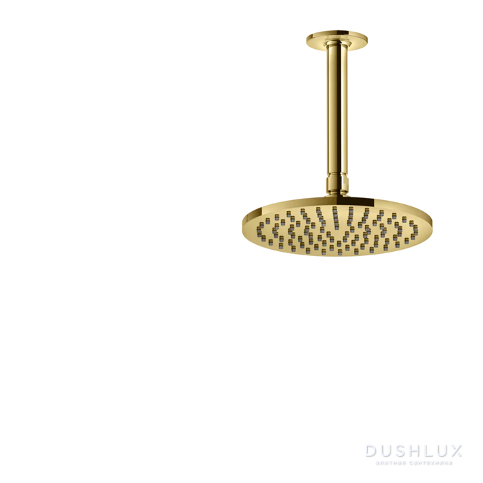 Фото Gessi Inciso Верхний душ, 1/2", Ø20см, с защитой от налёта, потолочный, цвет: золото