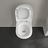 Villeroy&Boch O.novo Унитаз 56x36см., подвесной, безободковый, с гориз. выпуском, с сиденьем микролифт, цвет: альпийский белый