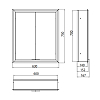 EMCO Prime Зеркальный шкаф 60x70см., с подсветкой, встраиваемый, 2 двери, 2 полки, розетка, цвет: черный