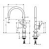 Hansgrohe Talis Смеситель для кухни,220, 1jet, цвет: матовый черный