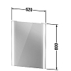 Duravit XViu Зеркало с подсветкой 62x80см, сенсорное управление, цвет: черный матовый