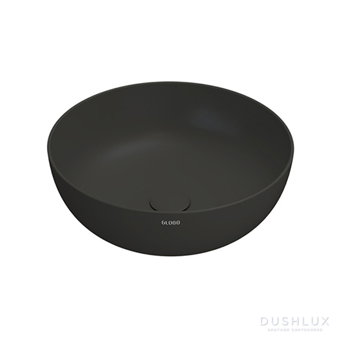 Фото Globo T-Edge Раковина накладная d45хh:16см., без отв., цвет: smoke